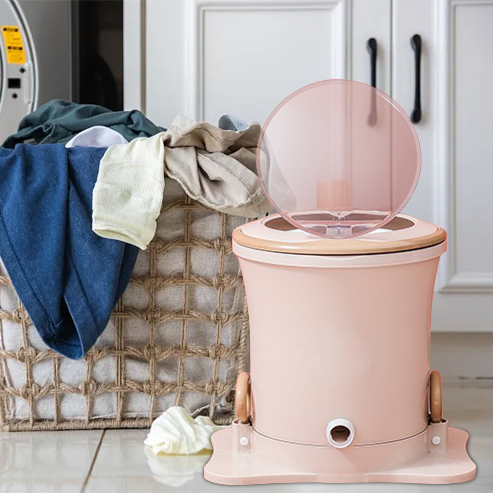 Jioakfa Cleaning Supplies Hand Crank Clothes Wringer Manual Clothes Dryer Dehydrator Portable Lightweight Mini Clothes Dehydrator Non Cord Laundry Wringer Small Cloth B